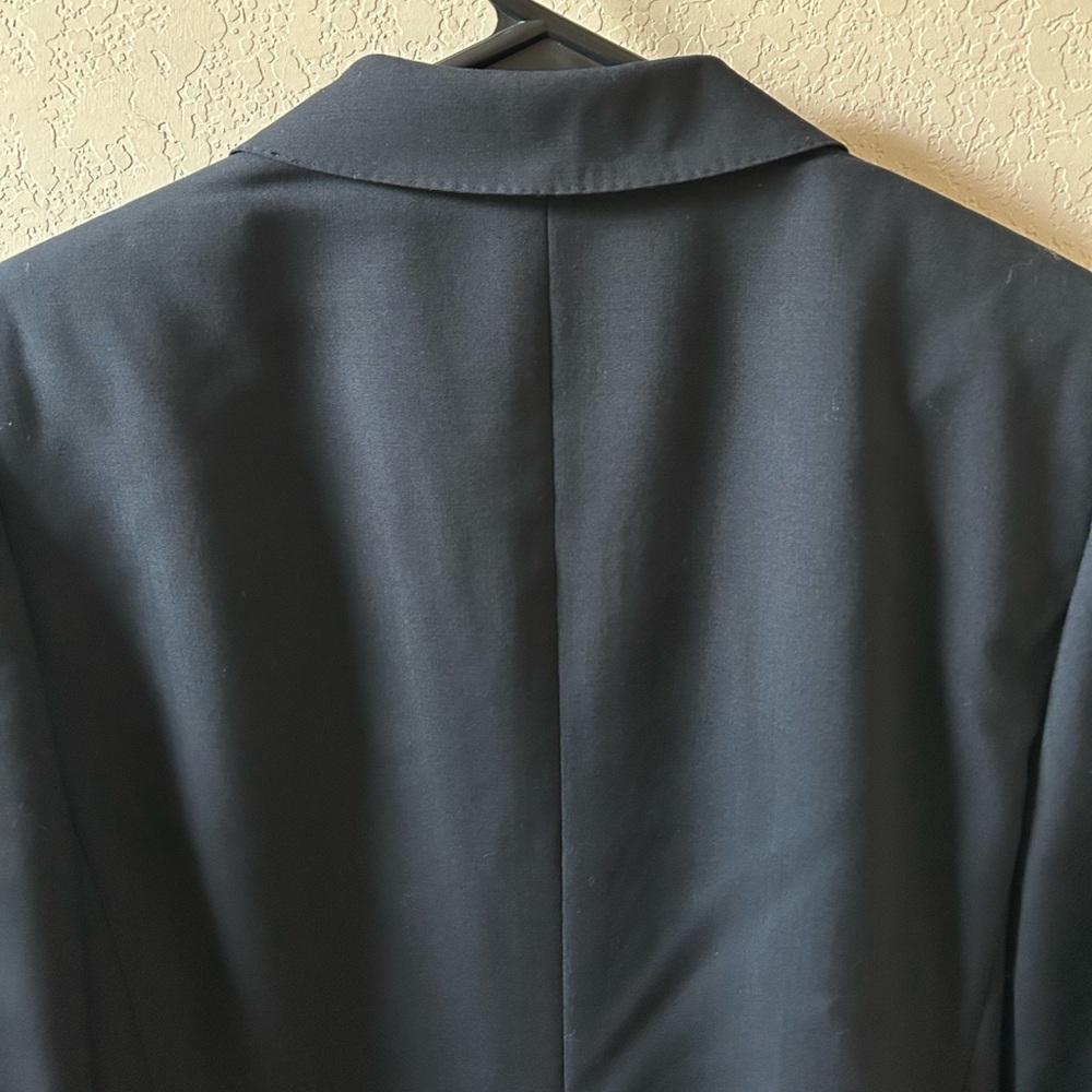 Faconnable Women’s Black Blazer Three-Button Notched Lapel Collar Size 6 - Picture 10 of 13